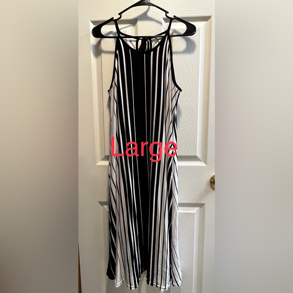 Cato striped dress large
